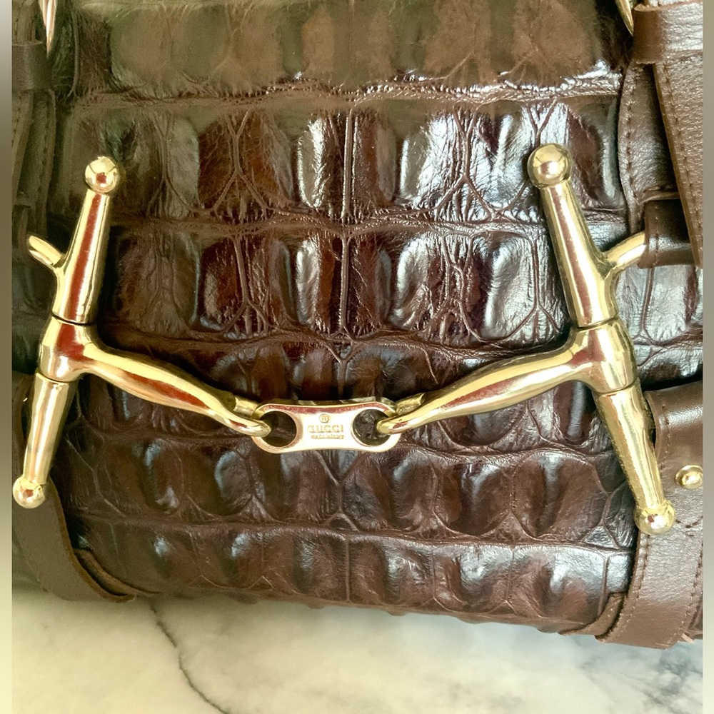 Genius leather large Boston Bag made in italy - Picture 5 of 16